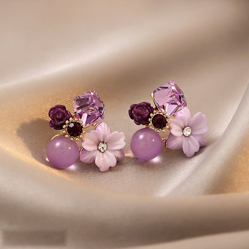 Violet Bloom earrings