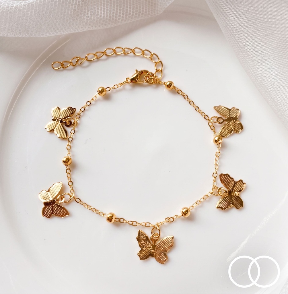 [RB-BR-003] Butterfly Charm bracelet