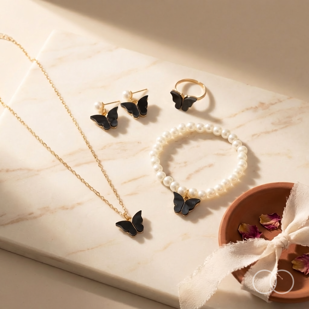 [RB-ST-001] Butterfly Pearl set