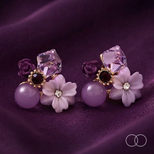 Violet Bloom earrings