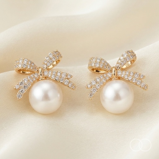 Bow and Pearl studs